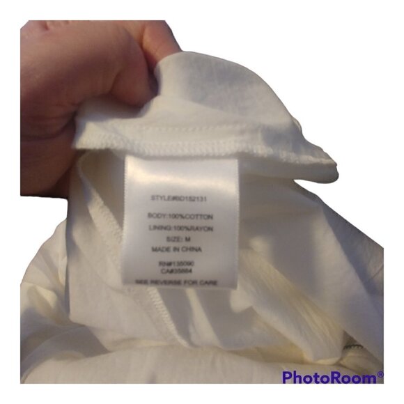 Black Swan White Eyelet Dress-Size M - Picture 7 of 7